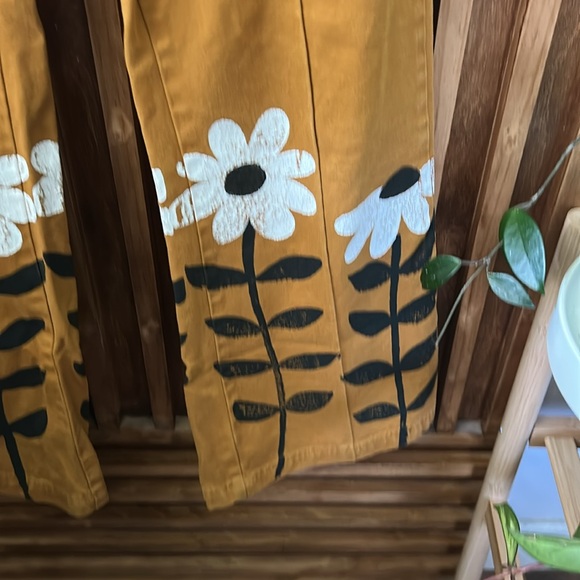 Big Bud Press Orange Floral Wide Leg Pants - Picture 4 of 10